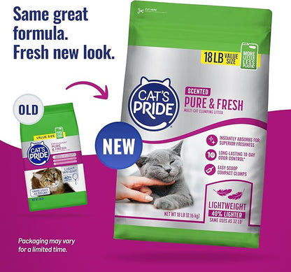 Cat's Pride Pure & Fresh - Scented 18lb Bag
