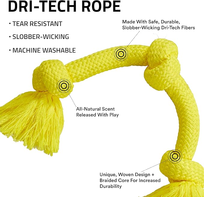 Playology Rope Toys for Dogs | Tug of War Dog Toy for Aggressive Chewers | Chicken Scented Dog Toys | Jumbo Rope Toy for Interactive Play