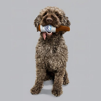 design LAB, Inc. Busch Light Beer Dog Toy |Official Merchandise Beer Bottle Squeaky Plush Toy for Dogs | 12 inch Medium Large Novelty Dog Toys for Fun and Fetch