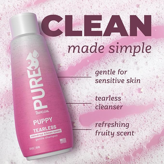Pure Raindrop Kisses Tearless Shampoo for Puppies, 22oz