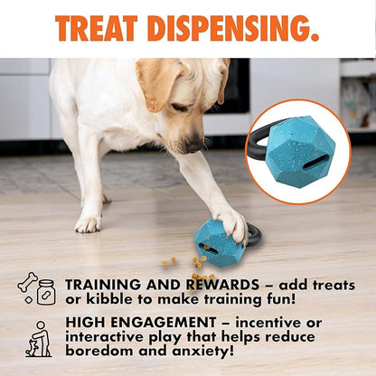 Max Fusion Made with Nike Grind, Arlee Kettlebell Treat Dispensing Dog Toy, Durable Green Dog Treat Toy, Treat Dispenser Toys, Natural Rubber Chew Toy, Small, 1 Count