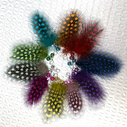 AcceLeah Cat Wand Toys - Interactive Feather Toy with 10 Replacements, Ideal for Indoor Cats & Kittens