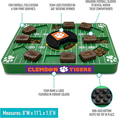 Pets First NCAA Clemson Tigers Puzzle Toy, Puzzle Treat Dog Toy, Interactive Dog Treat Toy, Dog Puzzle Fedding Slow Toy