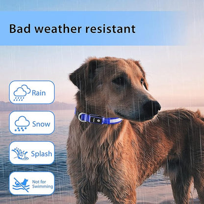 PcEoTllar Light up Dog Collar for Night Walking - LED Dog Collar Light Rechargeable Color Changing, Glow in the Dark Dog Collars Waterproof Glowing Dog Collars for Large Small Medium Dogs