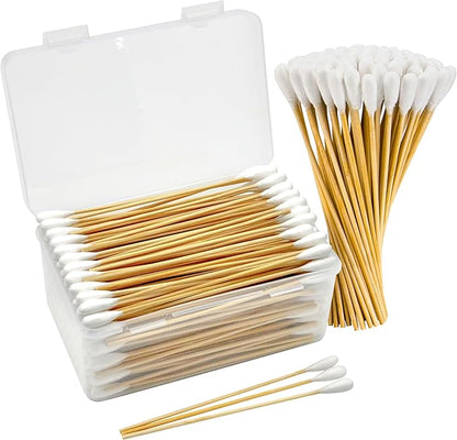 200PCS Large Cotton Swabs, Dog Cotton Swabs for Ears, 6" Long Dog Ear Swabs Large Size, Highly Absorbent Cotton Buds with Strong Bamboo Stick, Specially Designed for Dogs Cats Ear Cleaning, Pet Care
