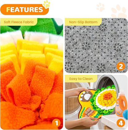 Snuffle Mat for Dogs 24"x17", Interactive Dog Enrichment Puzzle Toys to Keep Busy for Puppy Small Medium Dogs Cats, Cognitive Sniff Foraging Mat for Slow Feeding Treat Game Mental Stimulation