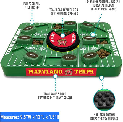 Pets First NCAA Maryland Large Puzzle Toy - Interactive Treat and Slow Feeding Toy for Dogs, New Large Size