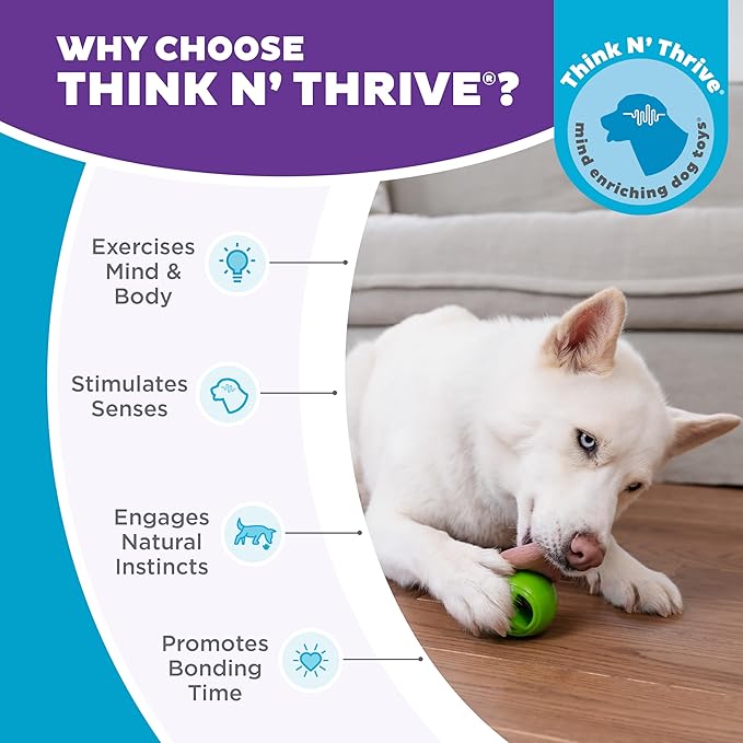 Outward Hound Nooks Peace Interactive Durable Treat-Dispensing Dog Toy, Stuffable Puzzle Ball for Solo Play or Pair with Large Snoop, Mint-Scented, BPA-Free