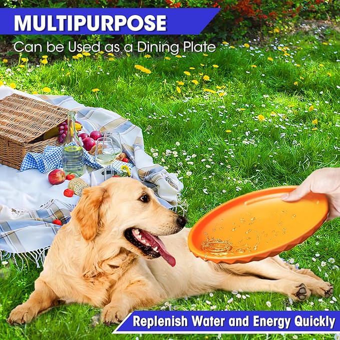 Dog Flying Disc, Dog Flyer Toy 7.2 Inch, Tear Resistant Soft TPR Material, Durable Interactive Outdoor Fetch Toy-Floats in Water, Safe on Teeth for Puppies(4Color)