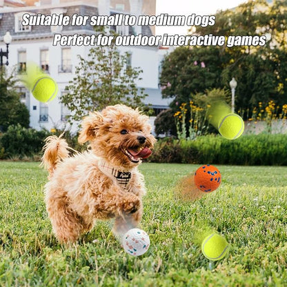 Indestructible Floating Bouncy Balls for Dogs - Small Breed, Lightweight Mini Tennis Balls - Odourless - 2.5" - 5 Pack