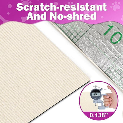 23.6x15.8 Cat Wall Scratcher Mat with Nano Tape,Anti Cats Scratch Furniture Couch Carpet Corner Protector for Indoor,Trimmable Cat Scratching Pad Board Sofa Replacement