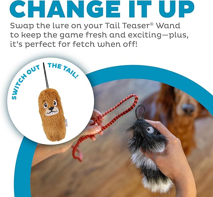 Outward Hound Tail Teaser Replacement Lure for Dog Teaser Wand, Beaver