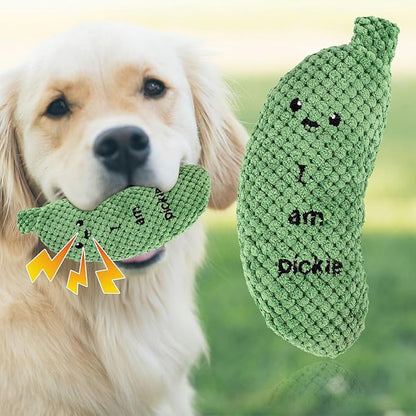 Pickle Squeaky Dog Toy, Funny Durable Dog Squeaky Toys for Aggressive Chewers Cute Plush Stuffed Pickle Toy Chewy Dog Toys for Small/Medium/Large Weed Dog Exercise and Accompany