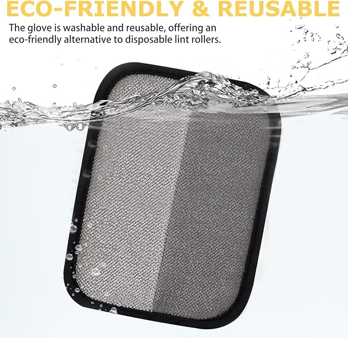 Pet Hair Removal Glove Brush – Reusable Grooming Tool for Cats and Dogs, Ideal for Clothing, Furniture, Carpets, Cat Beds, Car Seats, and More – Upgraded Static Fur Remover (1 Piece)