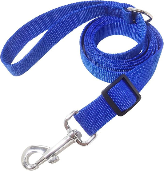 6FT Adjustable Dog Leash, Nylon Dog Leashes for Medium Large Dogs (Blue)
