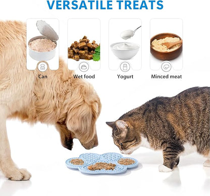 Li&Zhao Lick Mat for Dogs - 2 PCS Dog Lick Mats with Suction Cups Cat Lick Mat Puppy Lick Mat for Cats Dog Slow Feeder Dog Enrichment Toys for Yogurt Peanut Butter Food Treats
