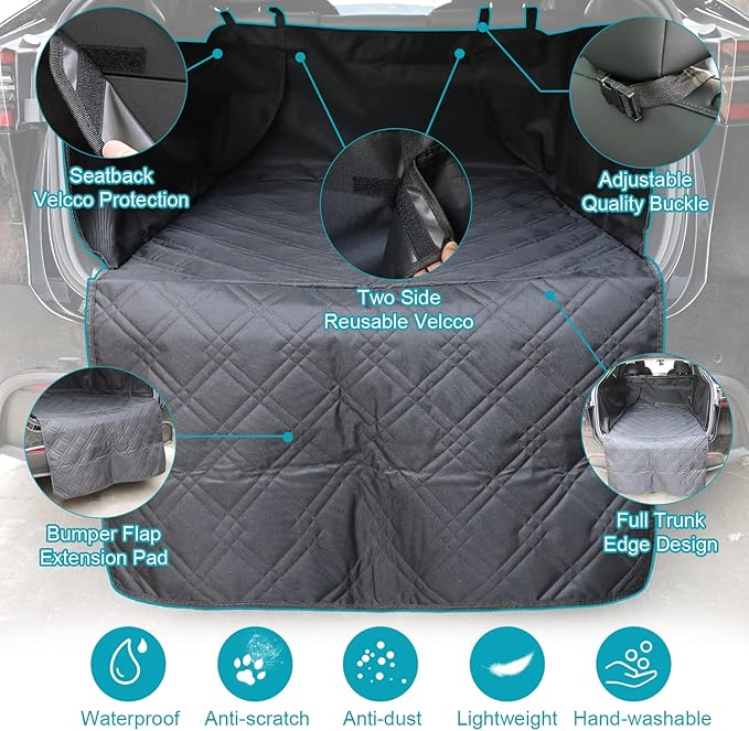 Model Y Rear Trunk Cargo Liner Pet Mat Dogs Rear Seat Cover Protector All-Weather Waterproof Compatible with Tesla Model Y Accessories 2019-2025