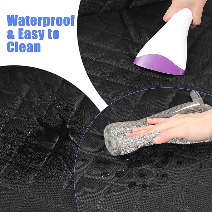 2 Pack Dog Car Seat Cover, Waterproof 600D Oxford Pet Car Front Seat Protector with Side Flaps, Nonslip ScratchProof Captain Chair Seats Cover for Cars Trucks SUVs, Standard Size