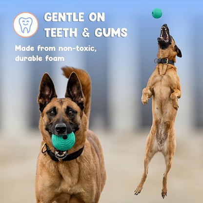 Foam Fetch Ball for Dogs – Durable EVA Foam Dog Ball, Interactive Chew Toy for Dogs, Lightweight Floating Ball for Water, Pool & Outdoor Fetch Games (Green, Large)