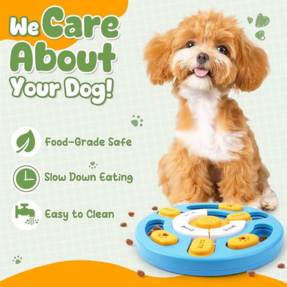 KIPRITII Well-Rounded Dog Enrichment Toys Set – Keeps Dogs Busy with Mental Stimulation & Slow Feeding, Includes Dog Lick Mat, Puzzle Toy & Slow Feeder Bowl for Boredom Relief