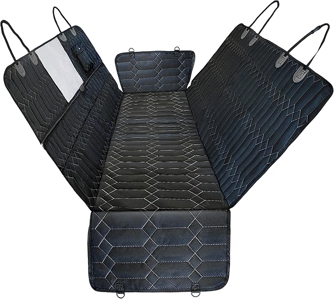 Magnelex Dog Car Seat Cover. 6-in-1 Dog Hammock for Cars, Trucks & SUVs. Seat Cover for Back Seat with Mesh Window. Waterproof and Nonslip Back Seat Pet Cover for Dogs, Large Size