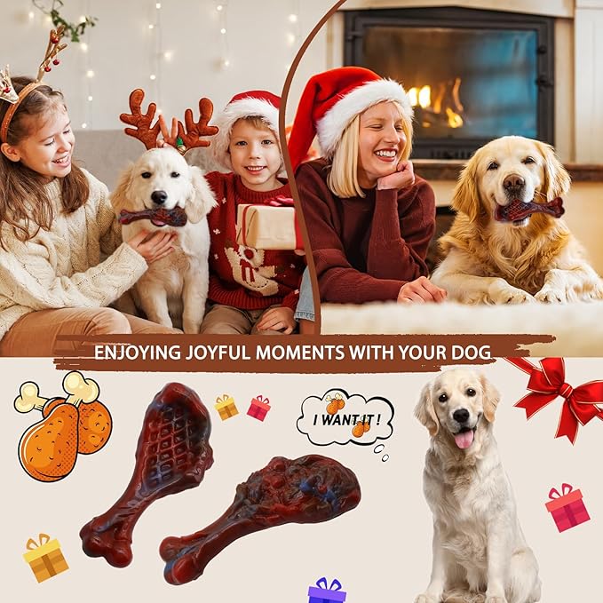 Magicorange Dog Chew Toys for Aggressive Chewers, Indestructible Dog Toy for Medium/Large Breed, Tough Nylon Teething Bone Toy to Keep Them Busy,Bacon and Real Beef Flavor (Beef Flavor, 1 Pack)