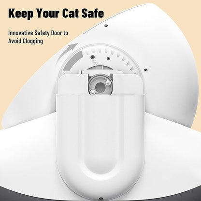 Large Automatic Litter Box Open Top, MeowWhimsy S7 Pro Self Cleaning Litter Box, App Control-No Scoop, Odor-Free, Extra Large Electric Kitty Litter-Boxes for Multi-Cat, Includes Pedal Mat, Bags