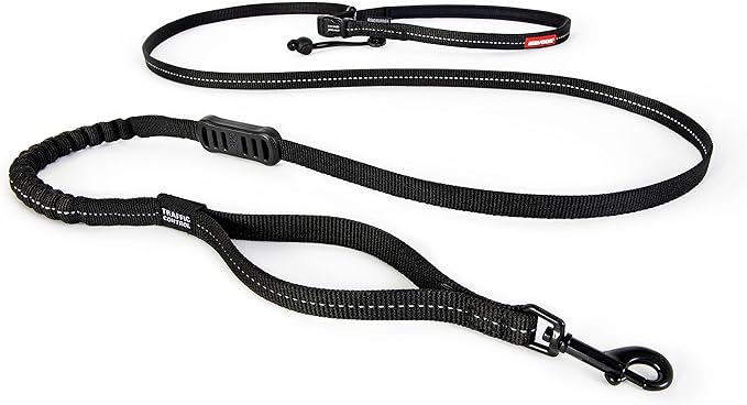 EzyDog Road Runner LITE Hands Free Dog Leash for 26lbs or Less – Waist Leash for Dog Walking, Jogging and Running with Zero Shock Bungee, Reflective Stitching, and Adjustable Waist (Lite, Black)