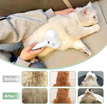 ETACCU Cat Steam Brush, 3 in 1 Cat Steam Brush for Shedding & Grooming, Steam Brush for Dogs/Cats, Remove Tangled Loose Hair for Long & Short Haired, Self Cleaning Pet Steam Brush with Release Button