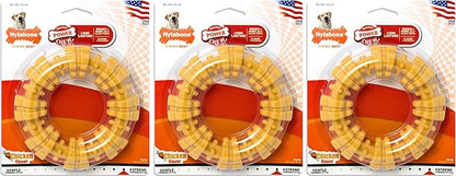 Nylabone Dura Chew Large Textured Ring Dog Chews, Chicken Flavor, Pack of 3