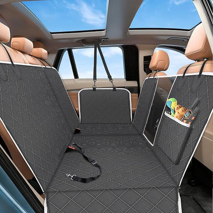PetJoy Dog Car Seat Cover – 600D Heavy Duty Waterproof & Scratch-Resistant, Non-Slip Rear Seat Protector for Dogs, Fits SUVs, Trucks, Cars
