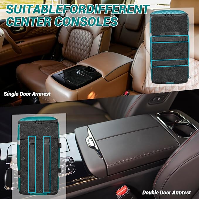 LIWSHWZ Console Dog Car Seat - Portable Travel Dogs Armrest Booster Seat with Absorbent Recyclable Diaper Pad,Dog Seat Belt for Car,Pockets,Zippered Enclosure,for Pets Under 11 lbs