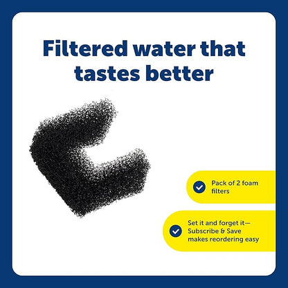 PetSafe Foam Filters for Pet Fountains - Debris Removal - Protects Pump - Viva Pet Fountain Compatible - Long-Lasting Filtration - Easy to Install - 2-Pack