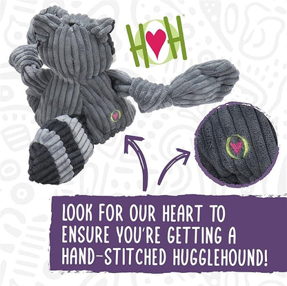 HuggleHounds Knottie Plush Dog Toy - Dog Stuffed Animal Toy, Puppy Toys, Squeaky Dog Toy for Small, Medium & Large Dogs, Durable Plush to Keep Them Busy - Rainbow Trout, Large