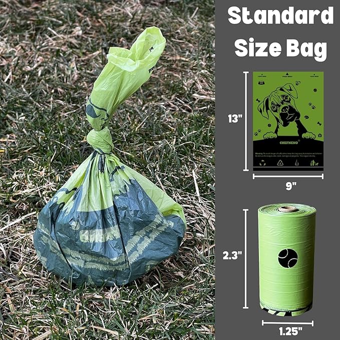 Doggy Poop Bags Biodegradable with Dispenser (1440 Bags) Eco-friendly Dog Waste Pickup Bags Landfill-friendly Refill Rolls Cat Waste Bags (Green, 72 Rolls, Lavender Scented)
