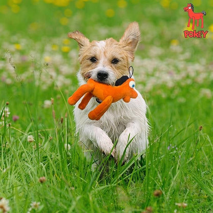 Multipet Small Gumby Stuffed Dog Toy with Squeaker | Gumby Dog Toy Plush Small | Green | 6" | Small/Medium Breed | Officially Licensed (6" - Plush Pokey)