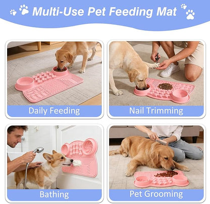 Slow Feeder Insert Dog Indoor Pet Bowl (Pink Panda)