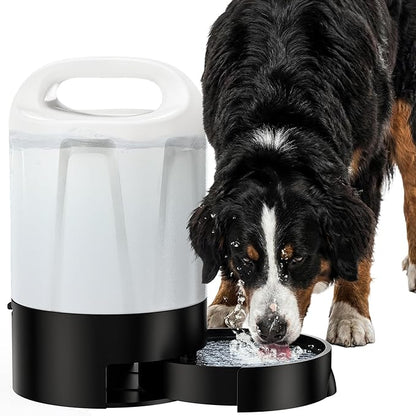 Dog Water Bottle Portable 1 Gallon (128oz), Automatic Gravity Dog Water Dispenser with Pull-Out Drinking Bowl, Large Capacity for Travel, Camping, Hiking, Beach & Road Trips, BPA-Free