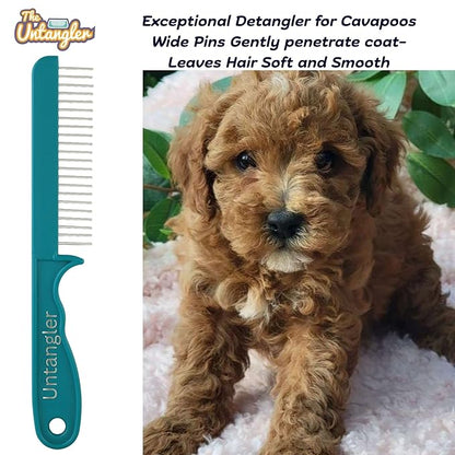 Super-Groom Combs with Smooth Rotating Teeth for Painless Mat Removal (22 Coarse Teeth, Teal Green)