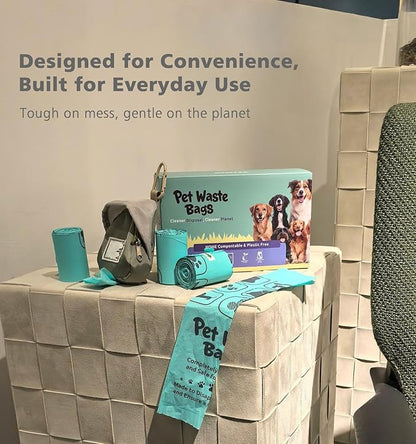 AYOTEE 100% Compostable Dog Poop Bags with Dispenser, 280 Count, Plastic-free, BPI Certified Biodegradable Poop Bags for Dogs & Cats, Easy to Open, 20 Microns Extra Thick & Leakproof Dog Waste Bags