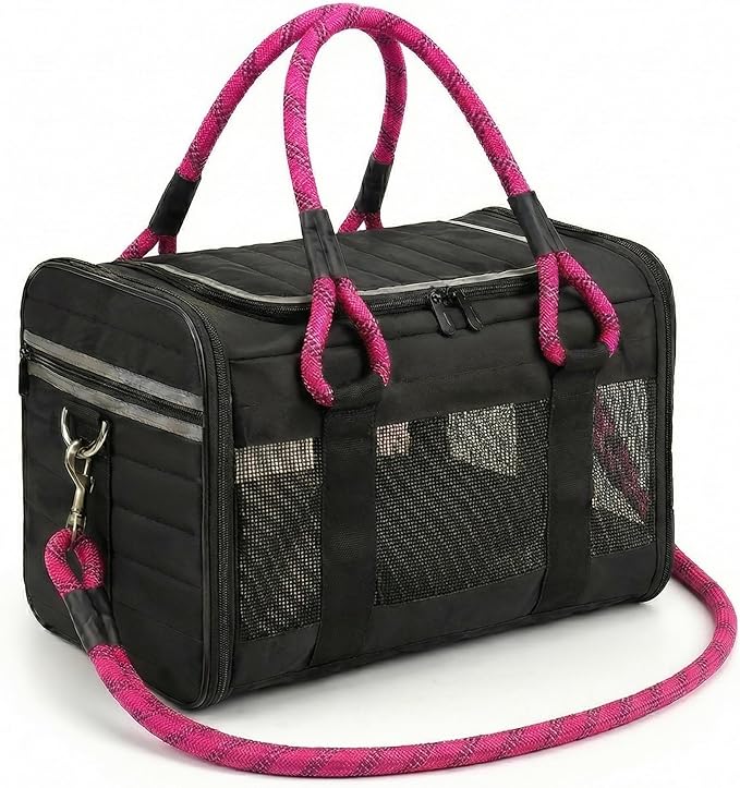 Soft-Sided Dog & Pet Carrier | for Car Rides, Trains, Errands & Daily Outings | Fits Pets Up to 15 lbs | 18" L x 11.5" H | Yorkies, Chihuahuas, Toy Poodles, Maltese & More