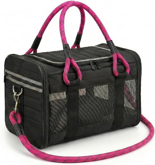 Soft-Sided Dog & Pet Carrier | for Car Rides, Trains, Errands & Daily Outings | Fits Pets Up to 15 lbs | 18" L x 11.5" H | Yorkies, Chihuahuas, Toy Poodles, Maltese & More