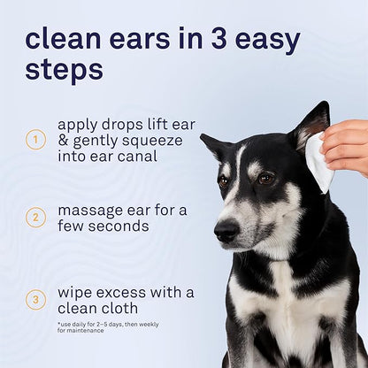 Petpost | Dog Ear Cleaner - Natural Coconut Oil Solution - Best Remedy for Odor - Dog Ear Problems - Chemical & Irritant Free 8 oz.