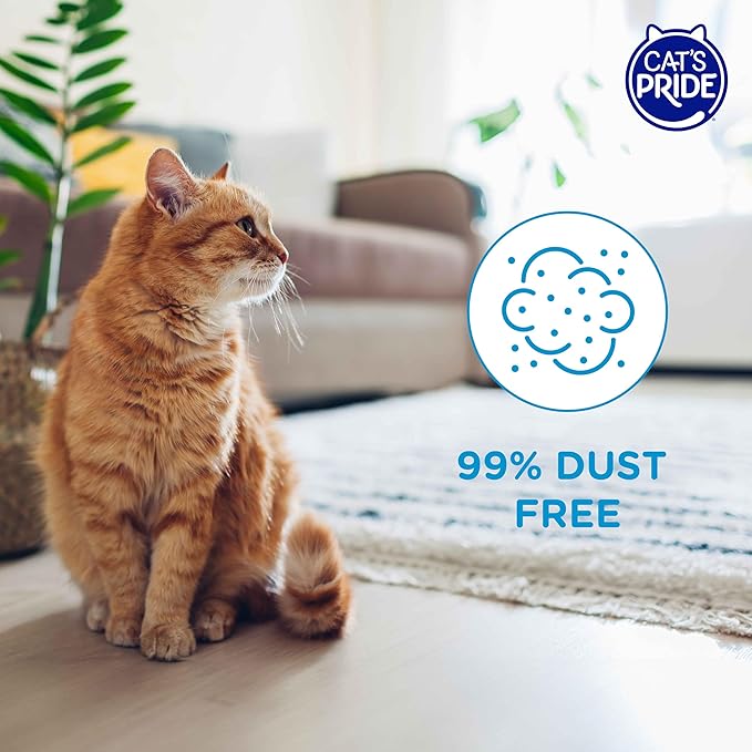 Cat’s Pride Micro Crystals Cat Litter, Non-Clumping, Unscented, 30-Day Odor Control, 99% Dust Free, Lightweight, Soft on Paws, 6.5lb Bag