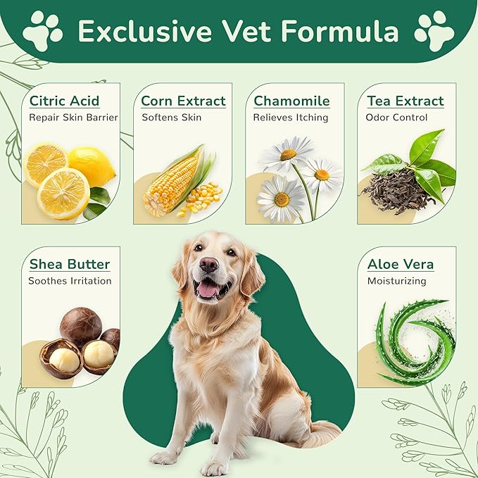 NAVZA® Dog Wipes for Dogs and Cats - Extra Large & Thick Pet Wipes, Moisture-Rich Hydrating Wipes, Hypoallergenic & Rinse-Free Wipes for Body, Face, Paws, Butt, Ears & Eyes - (7.87 x 7.87 in)