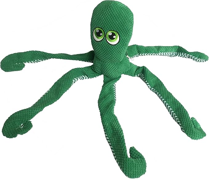Pet Lou 28 Inch Octopus Durable Dog Chew Toys withk Squeaky Rope for Teeth Cleaning and Training,
