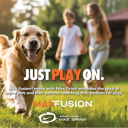 Max Fusion Made with Nike Grind, Arlee Kettlebell Treat Dispensing Dog Toy, Durable Yellow Dog Treat Toy, Treat Dispenser Toys, Natural Rubber Chew Toy, Extra Large, 1 Count