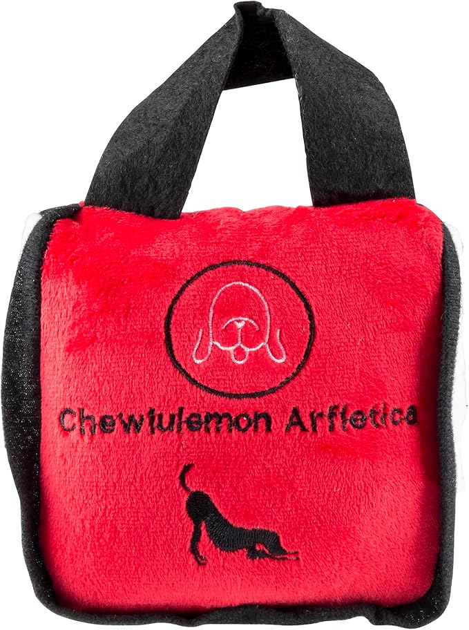 Haute Diggity Dog Chewlulemon Tote, Plush Designer Dog Toys with Interactive Squeaker, Stimulating Pet Enrichment, Machine-Washable & Safe Materials for All Breeds, One Size