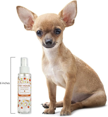 One Fur All Room Spray for Pet Odor, 4 OZ Concentrated Pet Friendly Air Freshener, Apple Cider Pack of 1