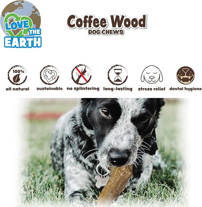 SPOT Coffee Wood Dog Chew Toy – 100% Natural & Sustainably Sourced Non-Splintering Wood from Coffee Plants, Long Lasting, Durable Toy for Aggressive Chewers, for Large Dogs and Puppies Up to 99lbs